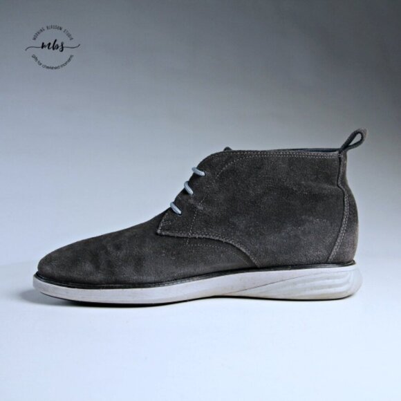 Cole Haan Grand Evolution Gray Suede Lace Up Chukka Boots Gray Men 9.5 - Picture 7 of 13